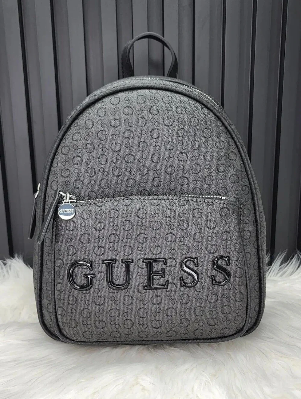 GUESS Grey Logo Backpack for Men